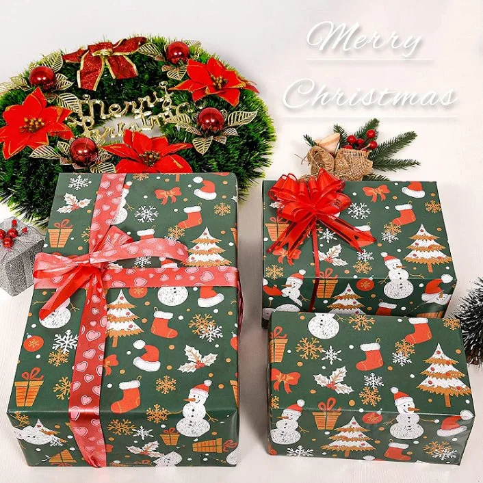 Tear Resistant Gift Wrapping Paper on Christmas