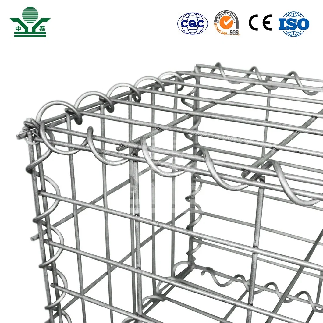 Zhongtai Gabion Rock Box China Atacadistas soldados Gabion Stone Basket 50X50 mm 50X100 mm Gavanized Gabion