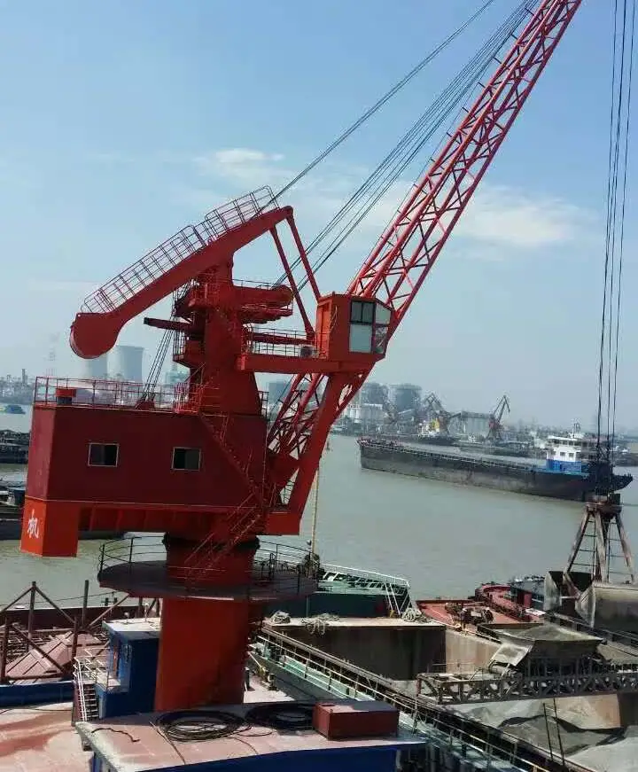 Grúa flotante de transporte de estanterías para operaciones en alta mar