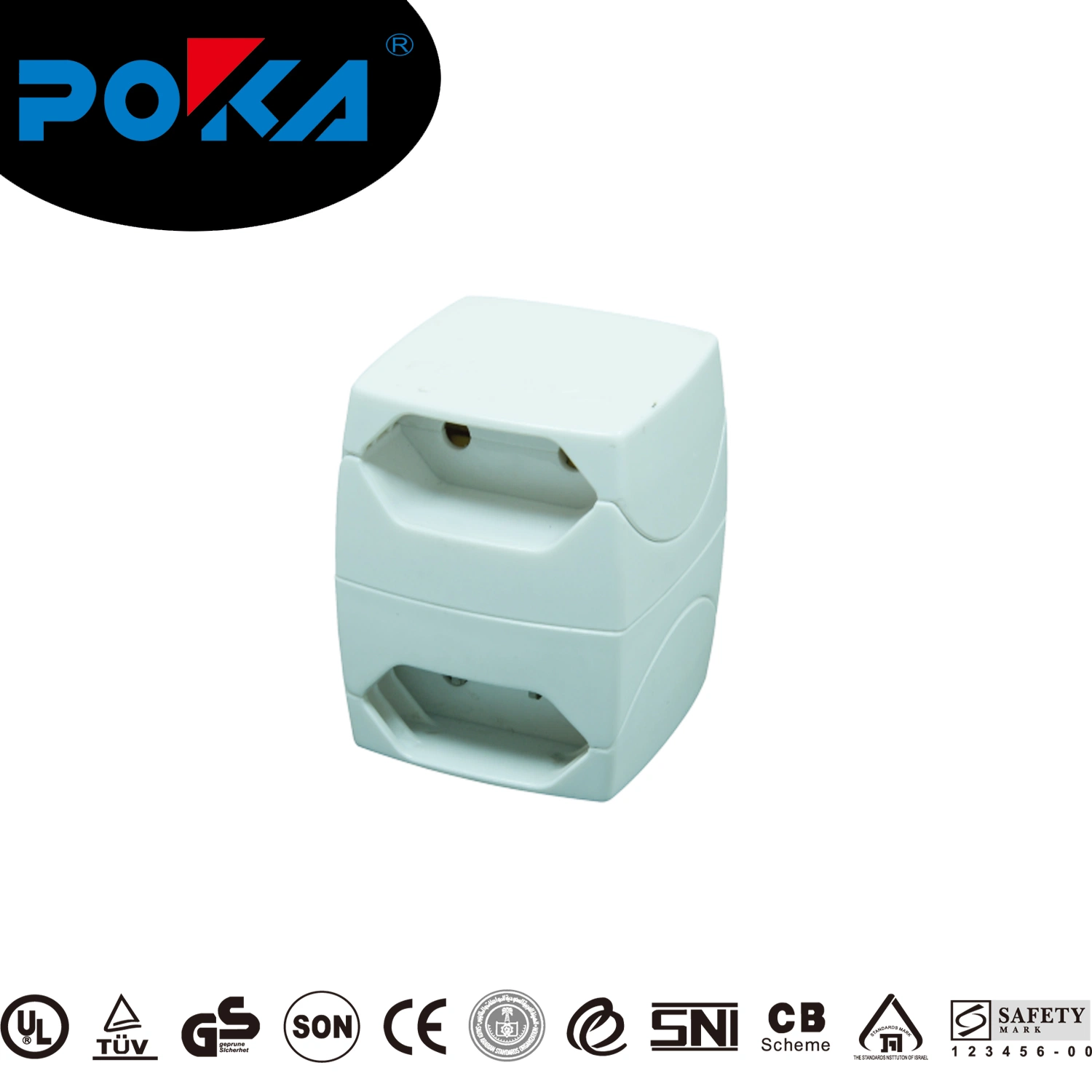 UK Pin and 2 Flat Pin Plug to 2 Round Pin Adaptrer