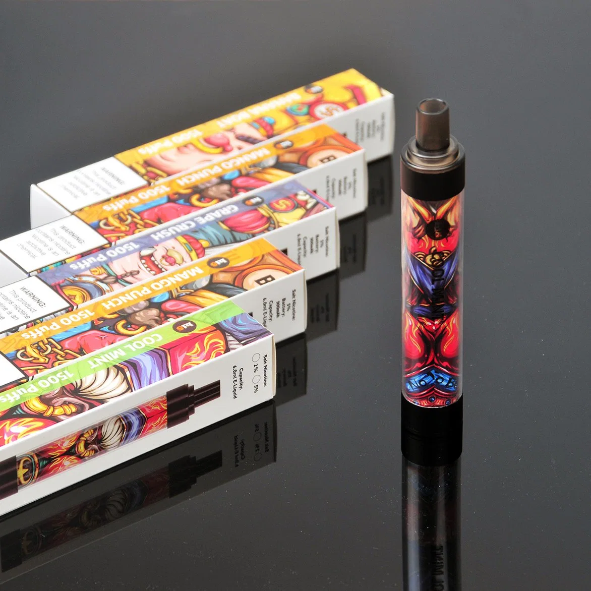 2021 سعر الجملة الإلكترونية Cigarette سعر البيع بالجملة E Cig Vape مع 1500 أنكهات متعددة قلم القرد