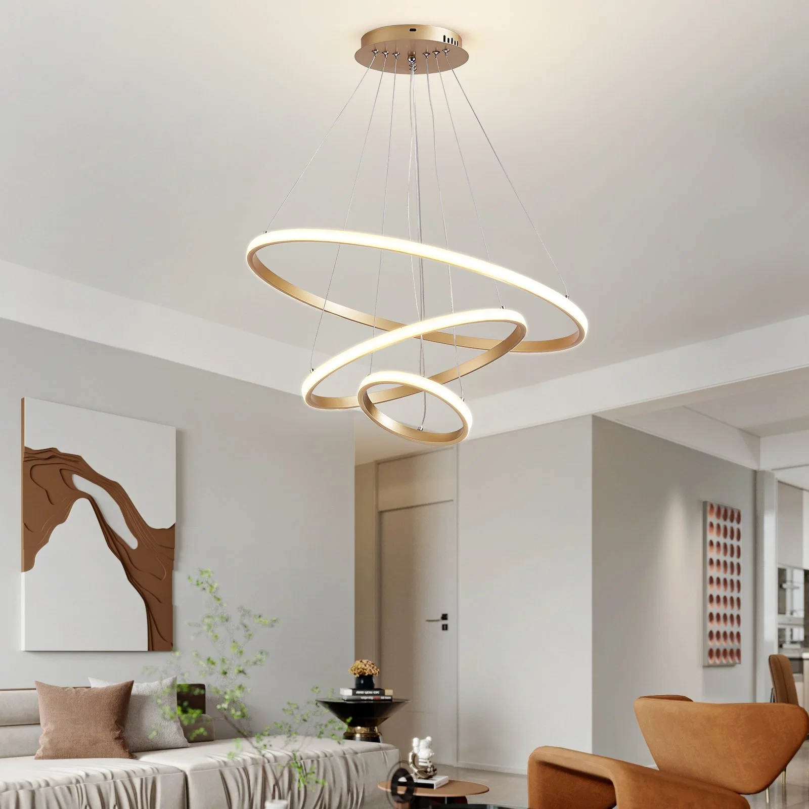 Simple Modern Design Chandelier Interior Lighting Pendant Light for Living Room Apartment