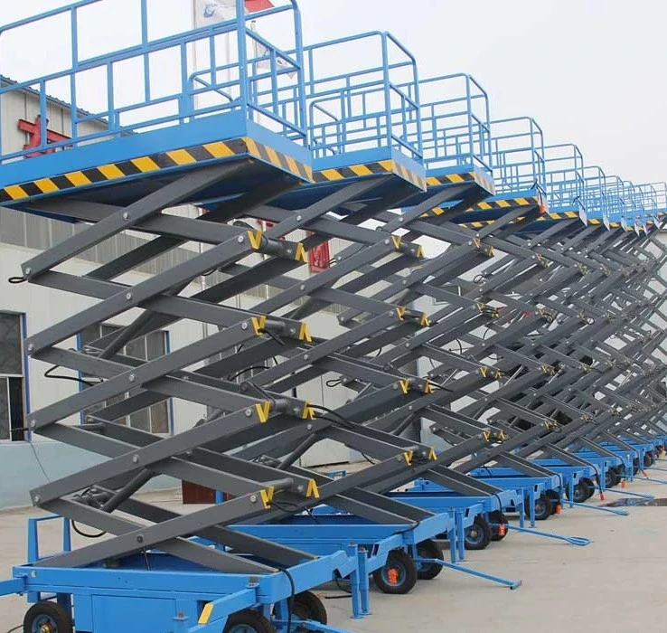 High quality/High cost performance Hydraulic Platform Self-Propelled Scissor Lift Table Auto Lift Trolley Cart for Greenhouse Cucumber/Tomato Harvesting