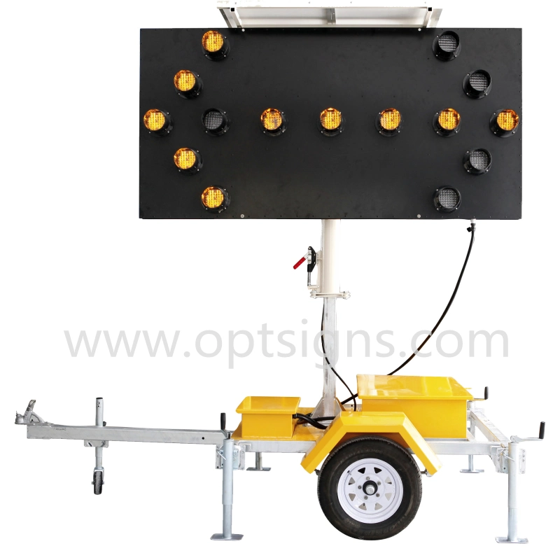 Advance Warning Arrow Signal Sequential Dynamic Curve Warning System with Trailer