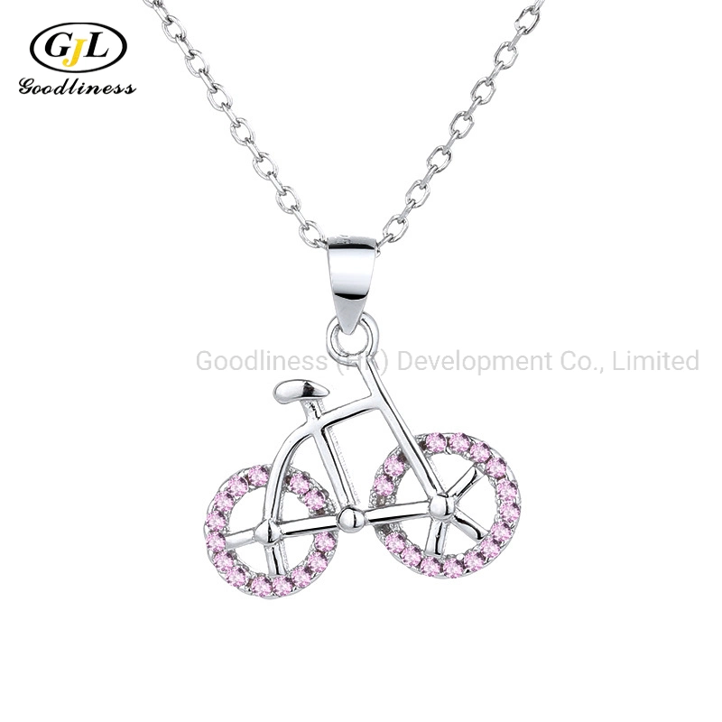 Bicicleta dulce Necklace fabricante coreano de Preciosas Joyas de Plata al por mayor