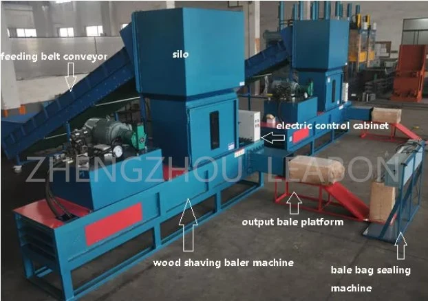 Horizontal Hydraulic Sawdust Baler Machine Wood Shaving Press Packing Machine