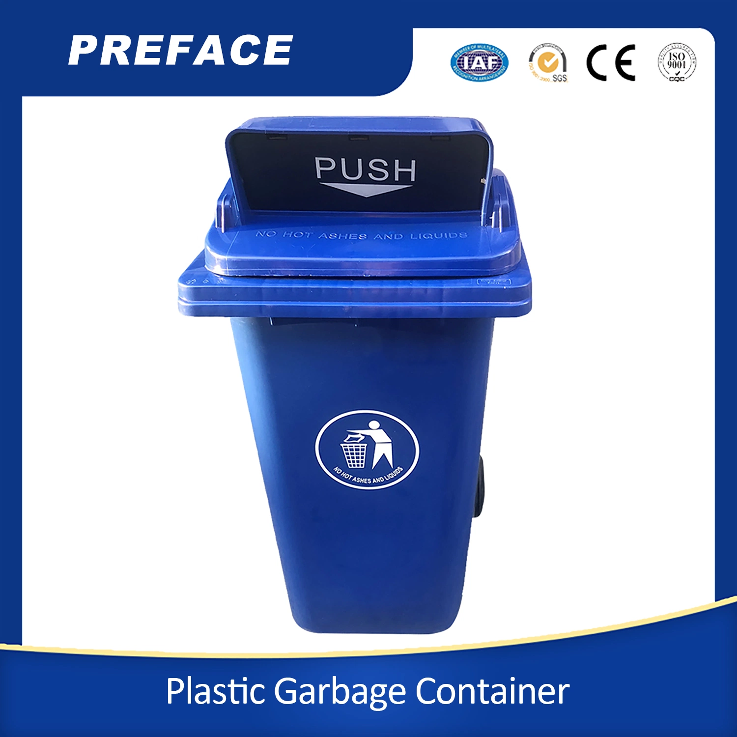 120L/240L Wheelie Garbage Bin Rubbish Container Trash Can with Good Quality