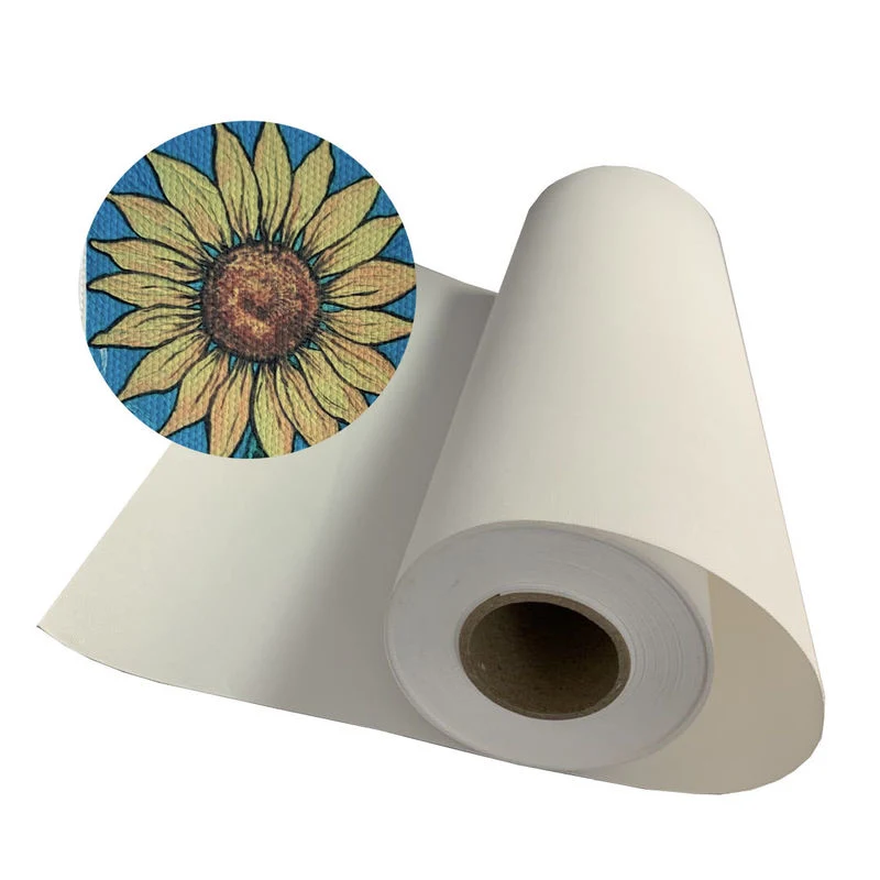 Rouleaux de toile en polyester blanc imprimable en coton d'art numérique jet d'encre pour Décoration intérieure