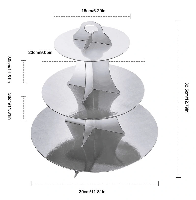 Multilevel Paper Board Party Dessert Display Stands