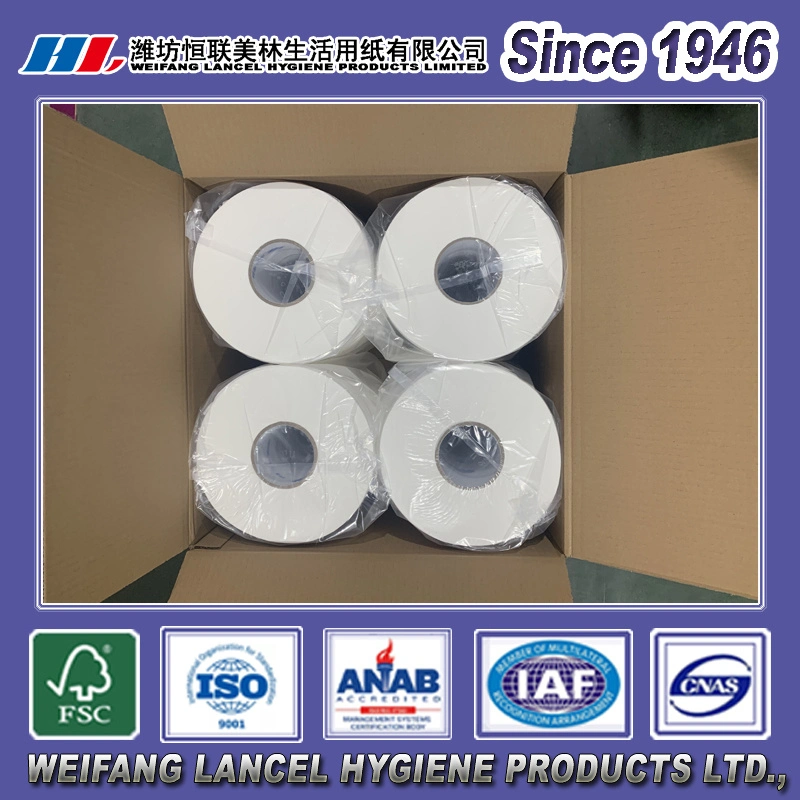 2ply Laminated Cener Feed Toilet Jumbo Roll to Prevent Cross Infection