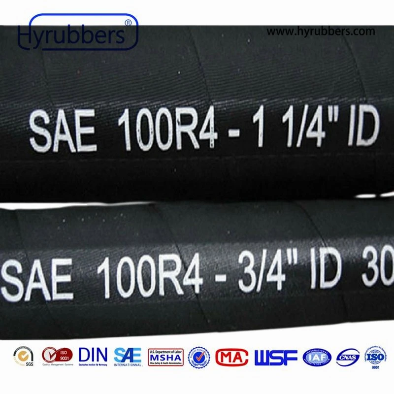 Hydraulic Suction Hose Rubber Material Flexible Hose SAE 100 R4