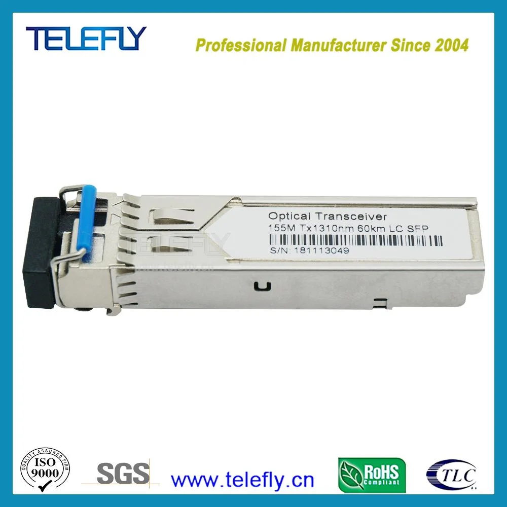 155m Bidi 60km 1310nm/1550nm LC Optical Transceiver