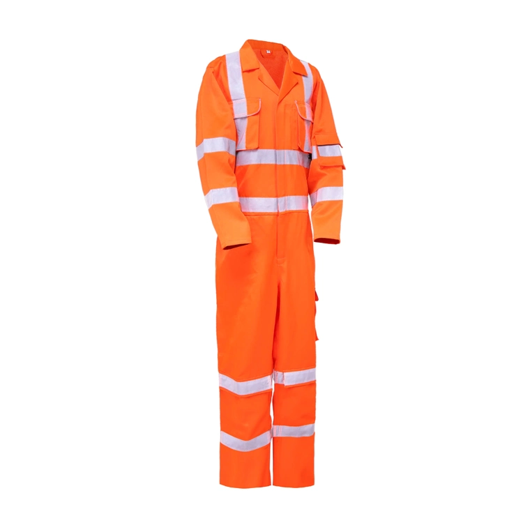 Orange Workers Overall Uniform with Reflective Tape for Mining Men's Coveralls