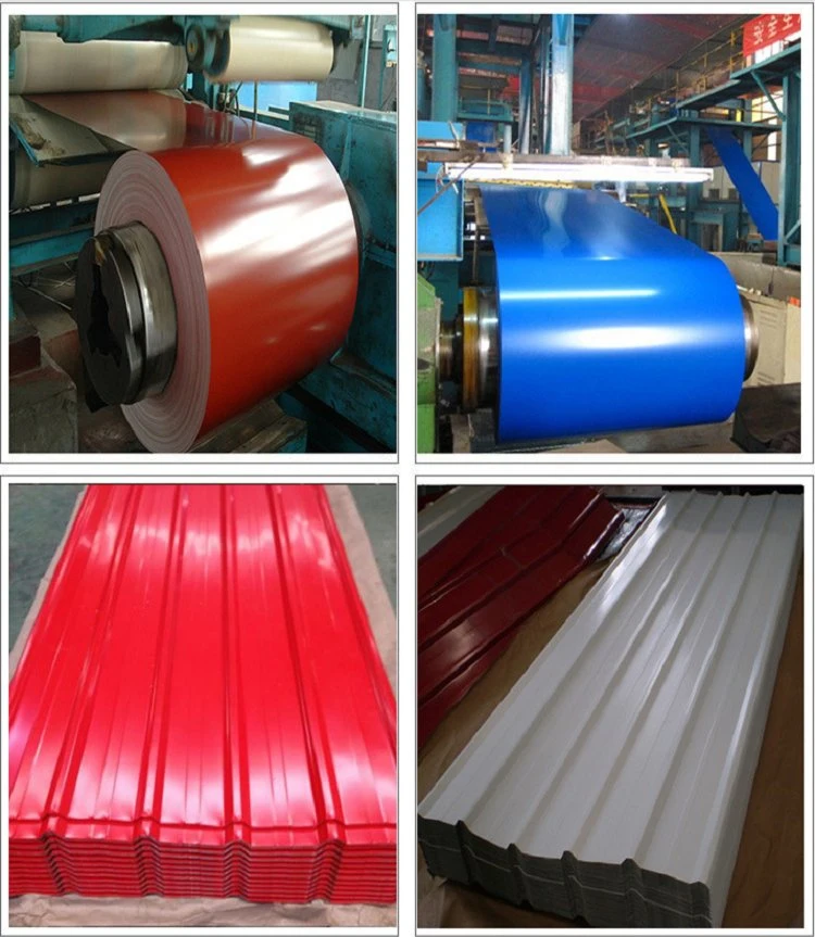 PPGI Roofing Tiles Corrugated Steel Roof Sheet Color Coated Corrugated Board