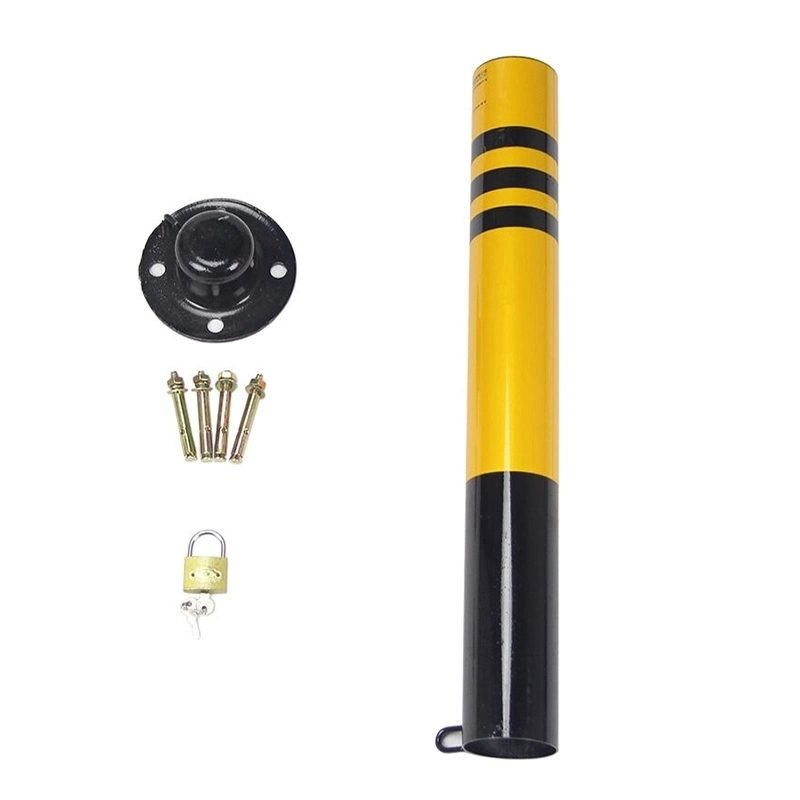 Rojo y amarillo 600mm Tamaño extraíble Acero inoxidable bloqueable extraíble Bollard buena venta