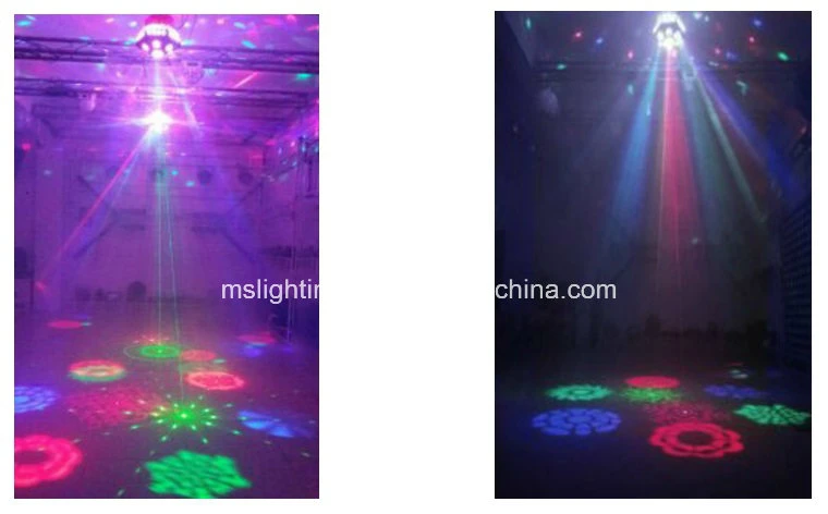 Nova Chegada Gobo, Laser, Beam Strobe 4em1 Iluminação de Efeito LED Hexagonal Grande