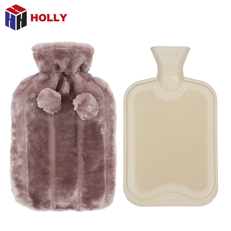 Classics Faux Fur Cover for Hot Water Rubber Bottle Neck Travel Pillow