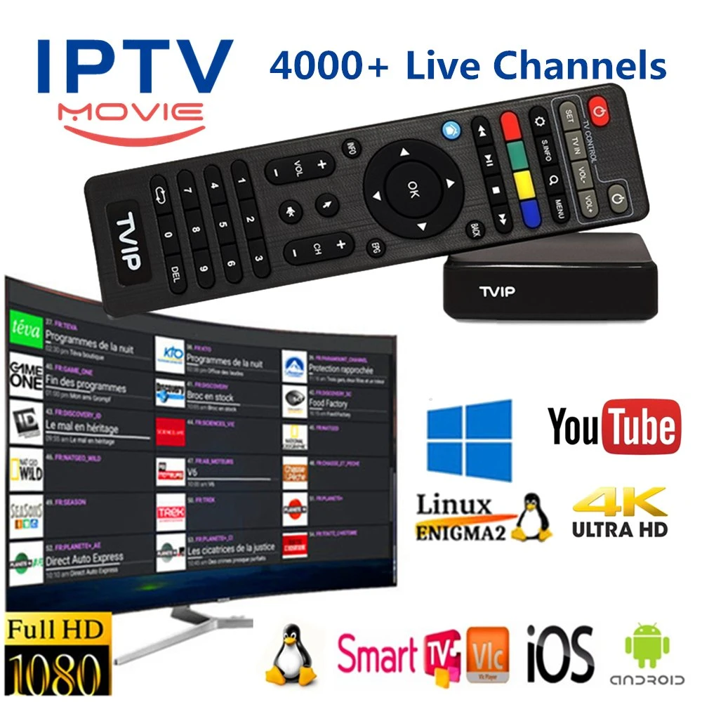 França Tvip 530 Linux Set Top Box de IPTV Suécia Espanha Smart Tvip TV530