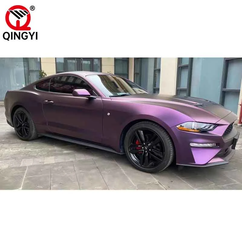 Air Channel Matte Chrome Purple Vinyl Wrap Car Wraps