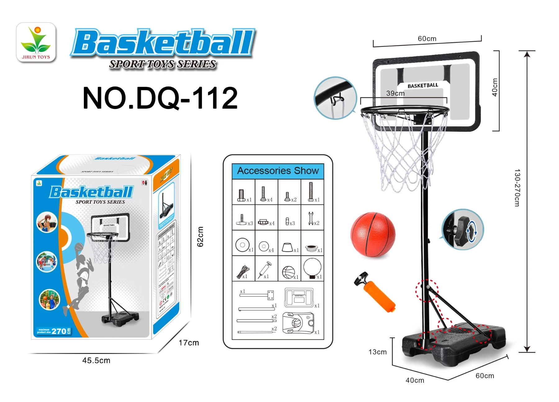 High quality/High cost performance  Square Basketball Hoop Adjustable Height Set Excited Indoor Basketball for Kids