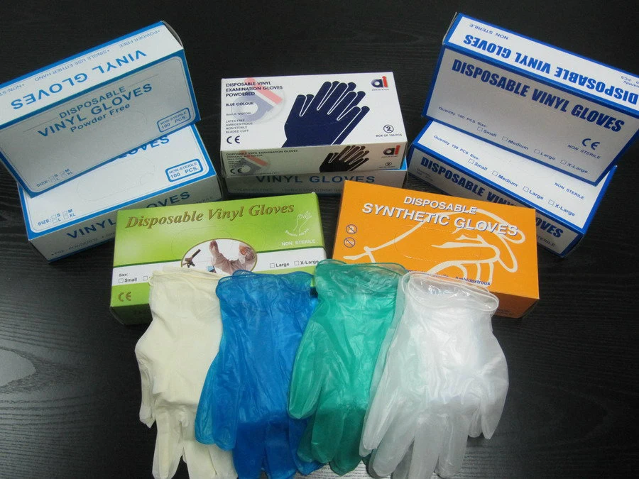 Buen hogar saludable de grado alimentario Guantes de PVC de color claro Mayorista/Proveedor de vinilo en polvo de nitrilo desechables de látex Guante de seguridad con el trabajo de grado Restaurante