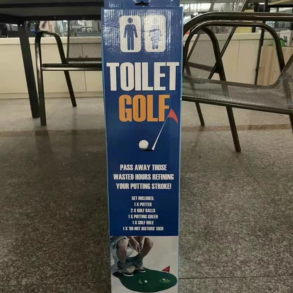 Toilet Golf Game Play Mini Golf in Any Restroom/Bathroom Great Toilet Time Funny White Elephant Joke Gift for Golfer Wyz18739