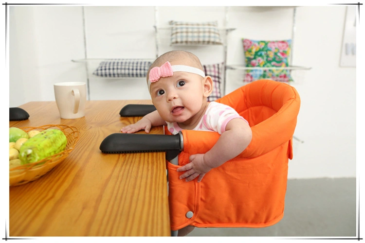 Colgando de viaje plegable gancho en la mesa de comedor silla alta de alimentación para bebés