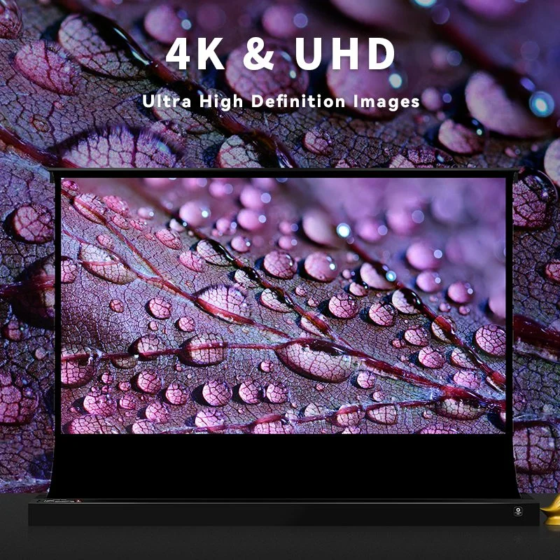 Xijing W1، إسقاط طويل 4K، اسحب لأعلى، كهربائي شاشة بروجكتور إسقاط بمحرك ذات حامل أرضي لـ الصفحة الرئيسية