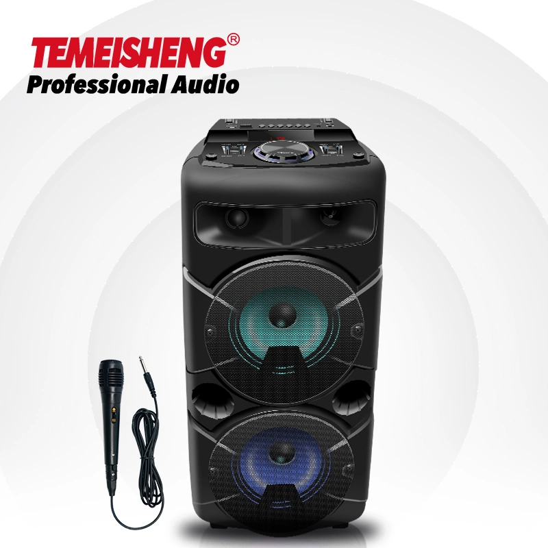 Temeisheng Tms-609 Double 6,5 Zoll Professional Party Box Sound System Lautsprecher Box DJ Verstärker Tragbarer Bluetooth-Lautsprecher