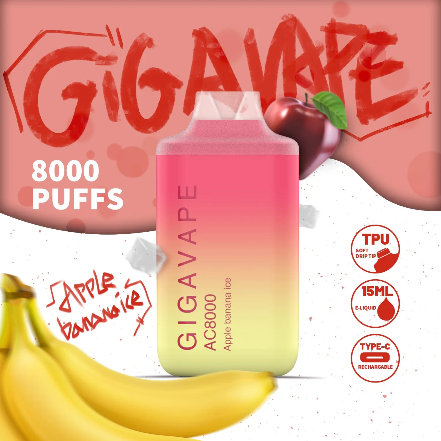 8000 Puffs 15ml Juice Wholesale/Supplier Disposable/Chargeable Vape