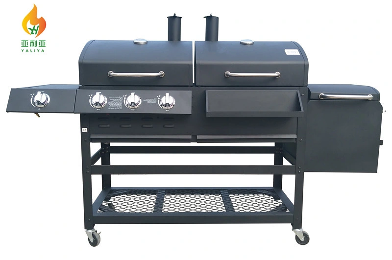 Large Charcoal and Gas BBQ Grill