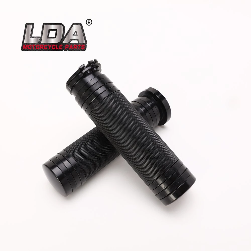 Motorcycle 1" 25mm Black Aluminum CNC Handle Bars Hand Grips for Harley Sportster Touring Dyna Softail Custom