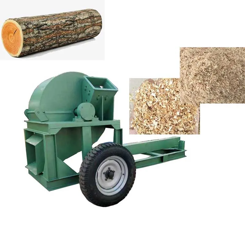 Pto Tractor Driven Electric Wood Chippertree Shredder Machine Portable Small Hammer Mill Wood Log Pallet Branch Crusher