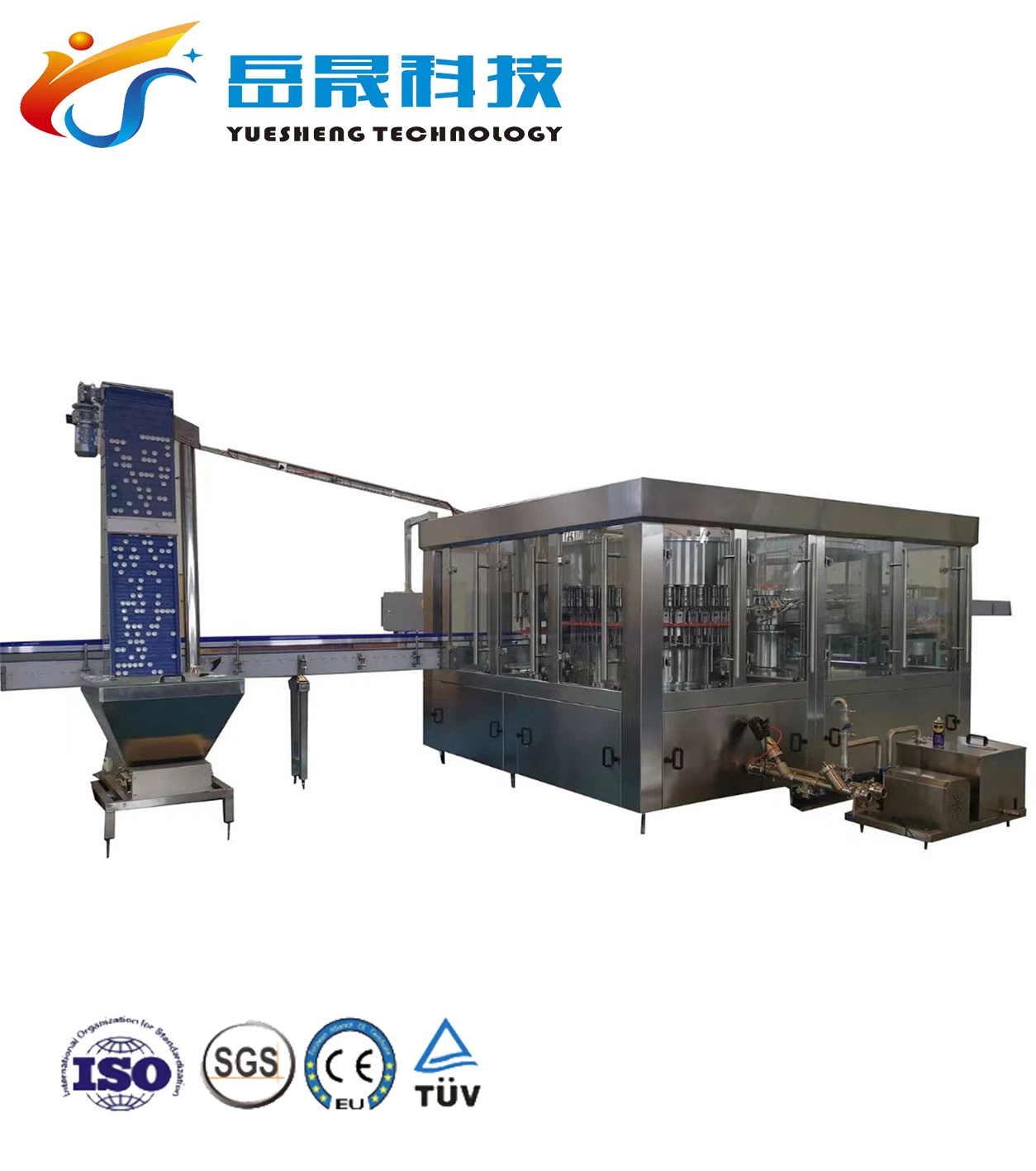 Ushine Carbonated Water Filling Machine Automatic 200-2000ml Pet Bottled Soft Drink Production Line