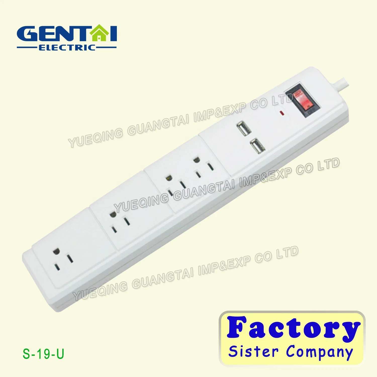 Best Quality Us Type Aluminum Alloy Power Strip (S-01-12)