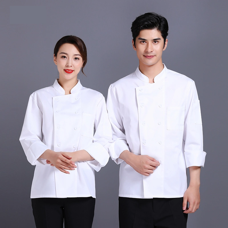 Customizable Long Sleeve Double Breasted Chef Uniform Clothing Jacket and Hotel Bar Kitchen Special Clothes Chef Coat Workwear From Stock