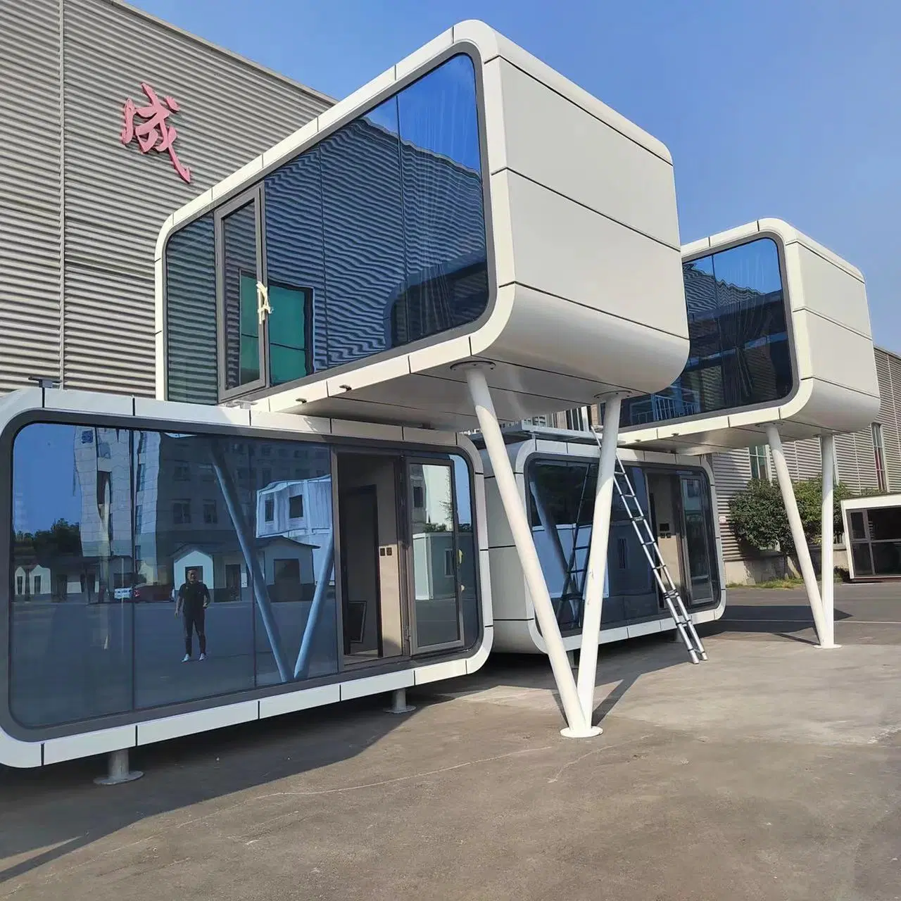 Plein d'espace de luxe Mobile meublé Capsule Préfabriqué modulaire Chambre bâtiment préfabriqué Chambre pour l'Australie