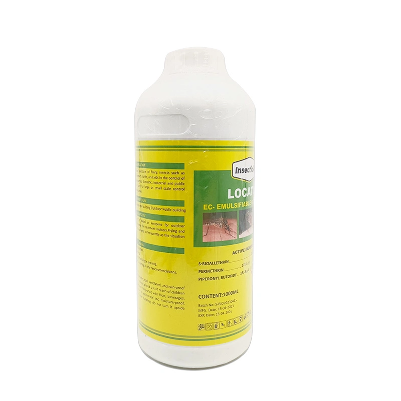 Insecticida agrícola compuesto ternario Permethrin102,7g L+S-Bioallethrin1,42g L+Piperonyl Butoxide98,4G L CE