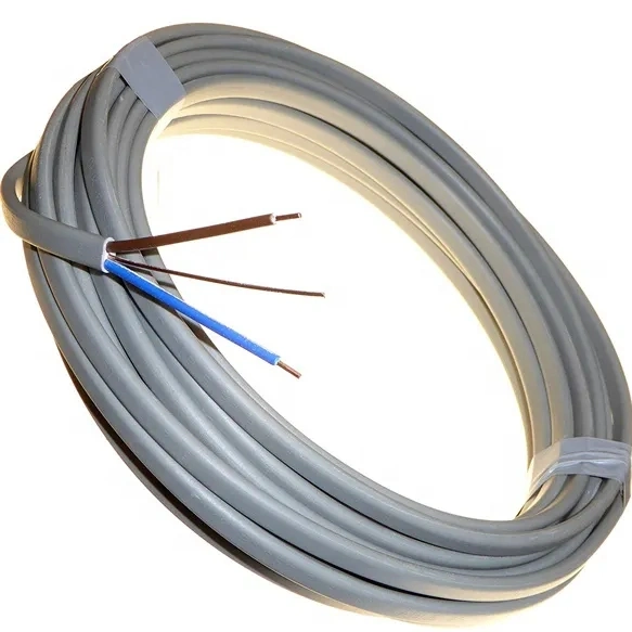 PVC Jacketed Nmd90 Building Wire for Dry Locations 8AWG Cable Industry OEM Copper High Voltage Solid Insulated Blue/Brown Cable