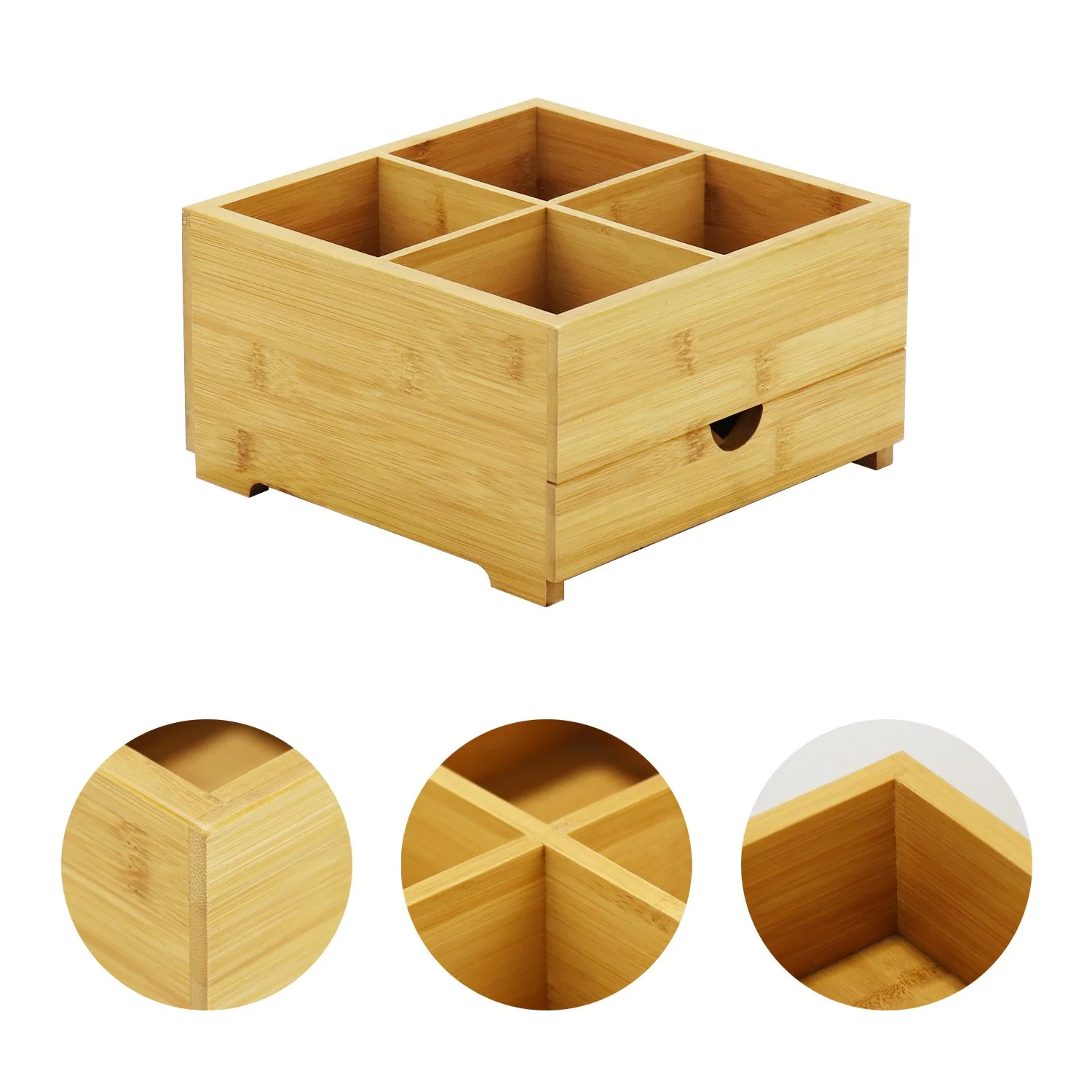 Wooden Office Decor Multifunction Box with Drawer