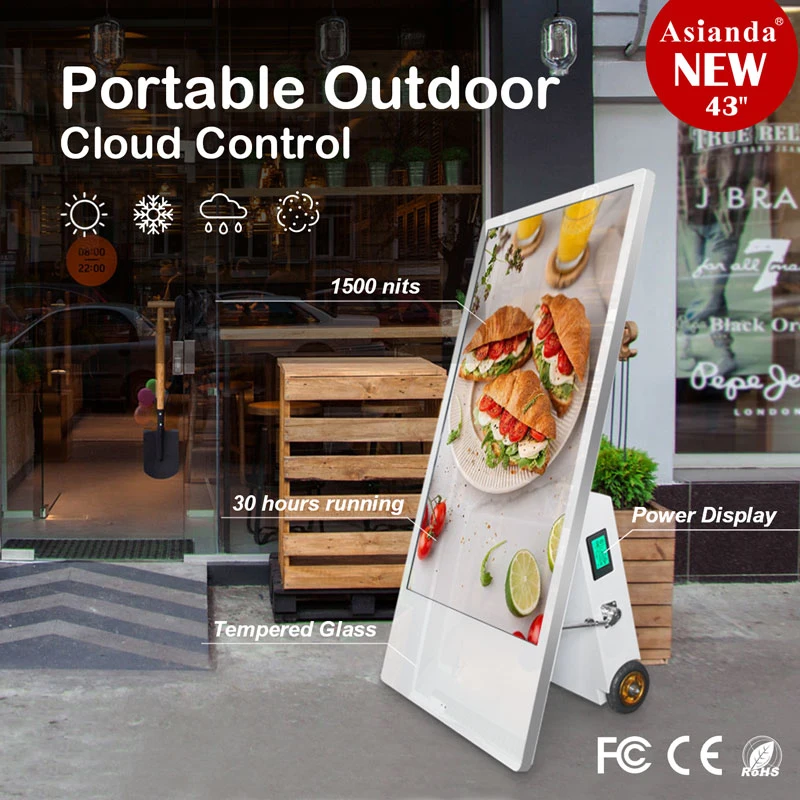 Touch Screen Digital Signage LCD Information Advertising Player Display Outdoor Totem Floor Standing Waterproof Kiosk