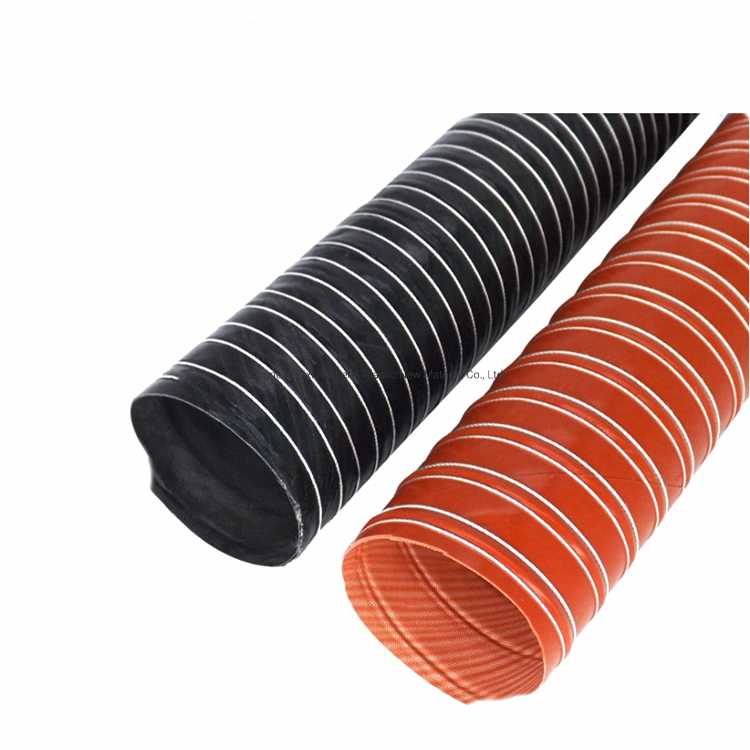 Black Color High Temperature Resistant Fiberglass Products Silicone Rubber Pipe