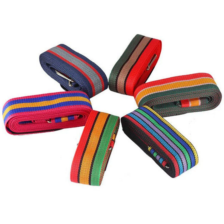 High-Quality Polyester 2" Multi Color Luggage Strap with 3 Dails Lock