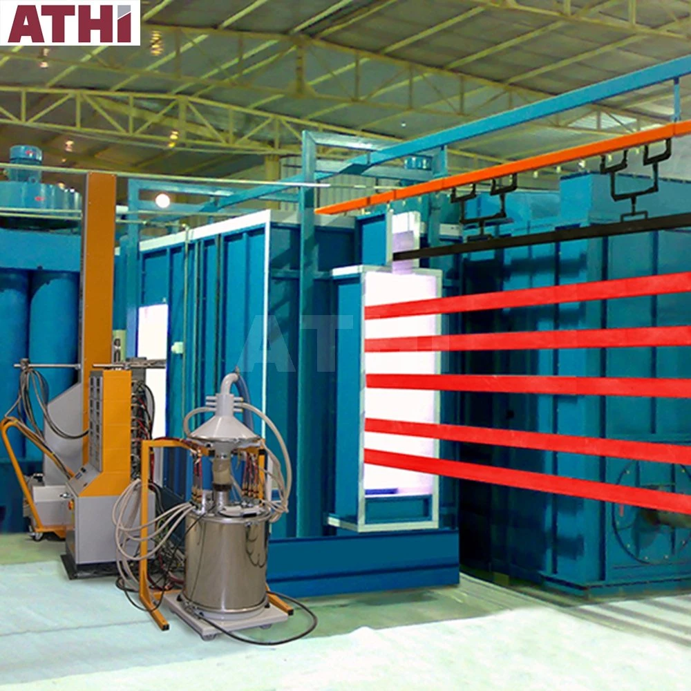 Athi Pass Through Hook Type Shot Blasting Machine with Painting Line