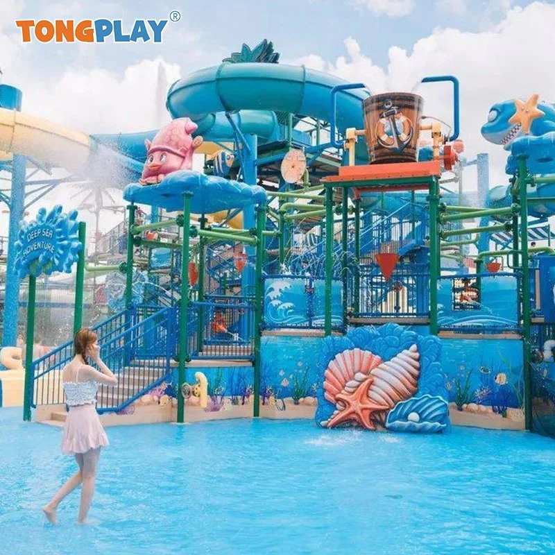 Water Park Equipment Combination Slides Theme Park Water Play Equipment