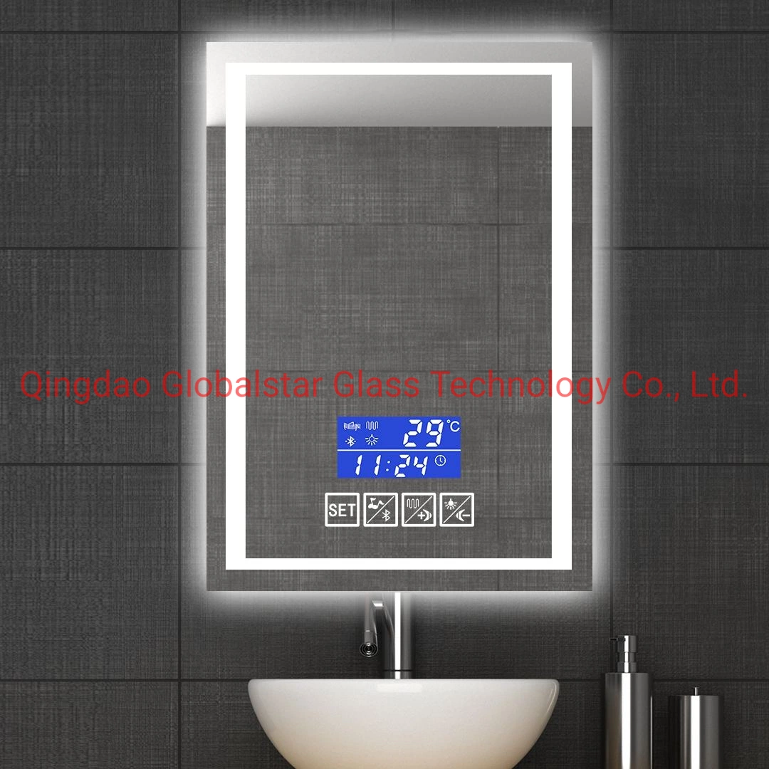 Espejo de pared de espejo de espejo de LED de pared de 500X700/600X800/700X900/750X1000/800X1300/900X1500mm espejo de espejo con Espejo de baño claro espejo antivaho espejo inteligente