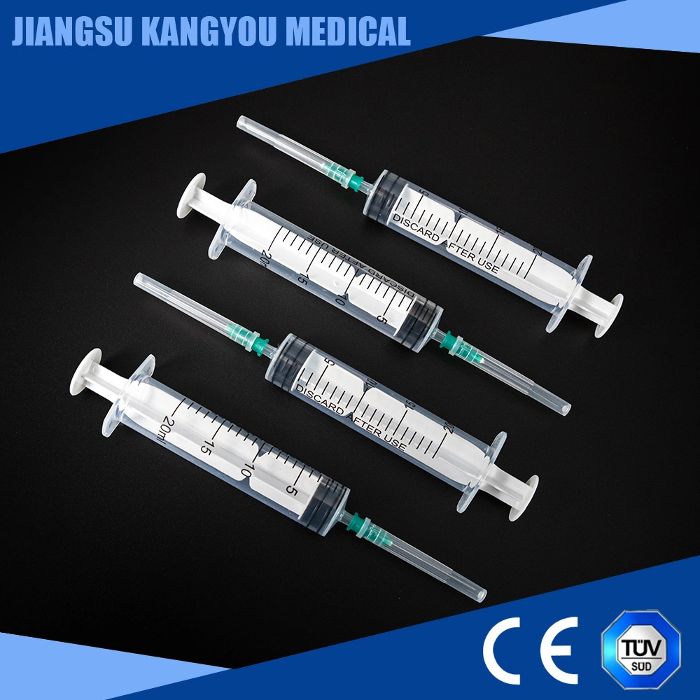 Manufacturer Supplier Sterile 3 Part Luer Slip Safety Disposable Plastic Syringe with Needle