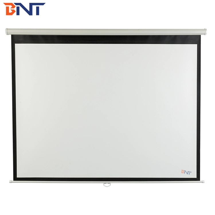 Manual Wall Mount Rolled Down Wall Manual Projector Screen for 4: 3 120 Inch