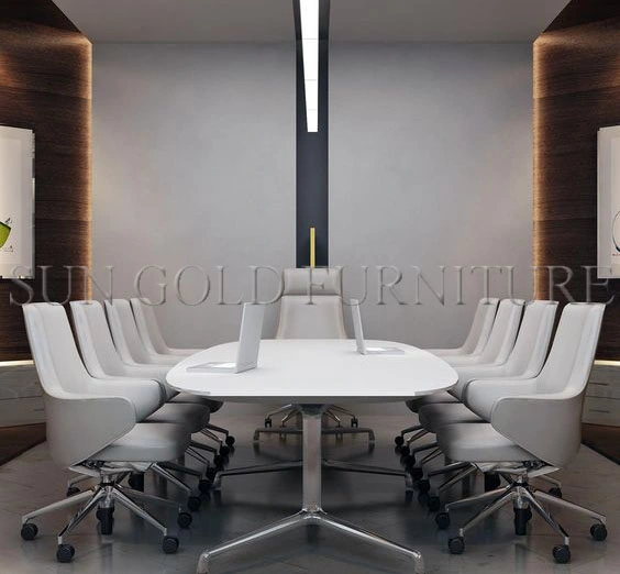 Meubles de salle de conférence Bureau moderne de forme ovale Table de réunion (SZ-MTE303)