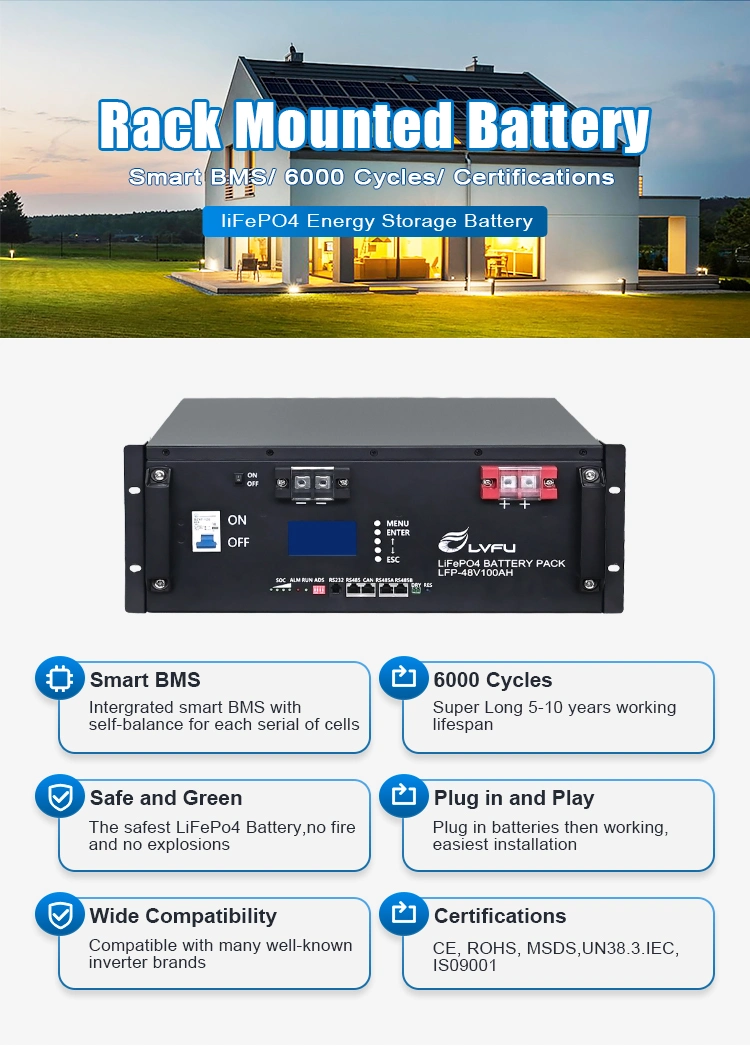 Batterie LiFePO4 96V 192 V 384V 100ah stockage de batterie haute tension Batterie lithium-ion ESS système à prix personnalisé